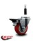 Service Caster 3.5'' Red Poly Swivel 7/8'' Expanding Stem Caster with Brake SCC-EX20S3514-PPUB-RED-PLB-78 - alternate 4